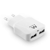 EWENT CARREGADOR USB SMART IC 2 PORT 2.4A 12W WHITE