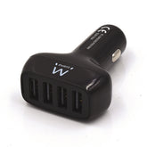 EWENT CARREGADOR USB DC ISQUEIRO 4 PORT 9.6A 48W BLACK