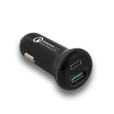 EWENT CARREGADOR ISQUEIRO QUALCOMM 1xUSB-C 1xUSB QC 3.0