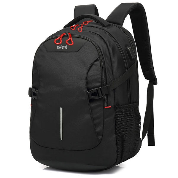 MOCHILA EWENT 15.6 CON PUERTO USB NEGRO/ GRIS