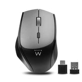 EWENT WIRELESS MOUSE 2400DPI BLACK USB-A AND USB-C