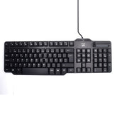 EWENT TECLADO COM LEITOR DE CARTÃO CIDADÃO USB BLACK