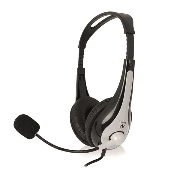 EWENT HEADSET PRO WITH MIC AND VOLUME CONTROL JACKS 3.5