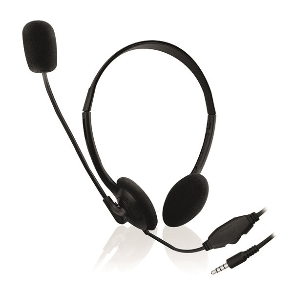 EWENT HEADSET COM MIC FOR CHAT JACK 3.5