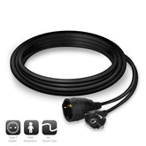 EWENT EXTENSAO ELETRICA 230 V BLACK 3MTS