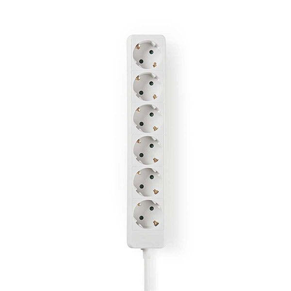 NEDIS EXTENSAO ELETRICA 6 TOMADAS 3M 3680W BRANCO