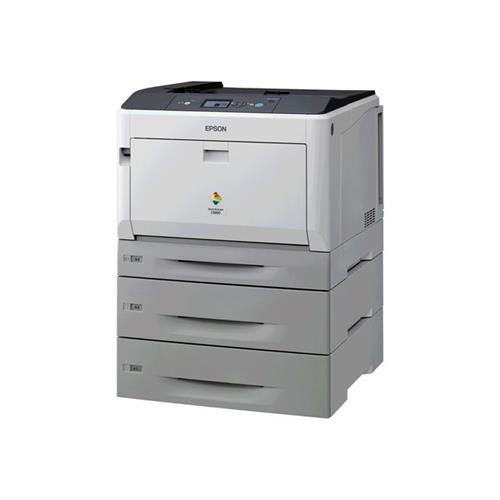 Epson AcuLaser C9300D2TN - Printer - color - Duplex - laser - A3/Ledger - 1200 dpi - up to 30 ppm (mono)/ up to 30 ppm (color) - capacity: 1505 sheets - USB, Gigabit LAN