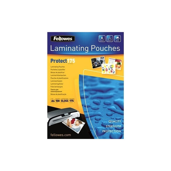 FELLOWES PLASTER BAGS 175 MIC. BRILLIANCE A4 PACK 100