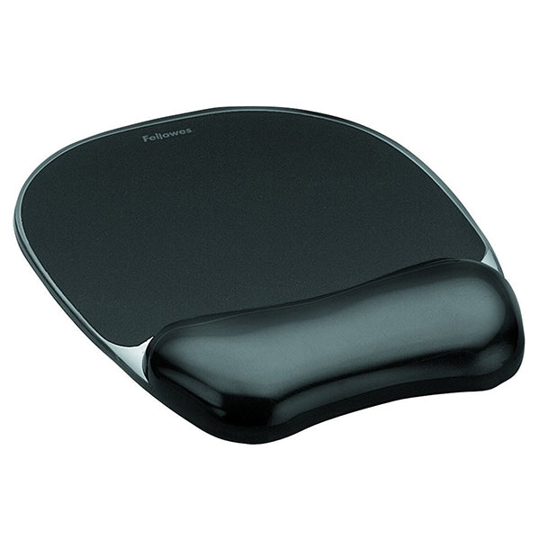 FELLOWES MOUSE PAD WITH BLACK GEL WRIST REST