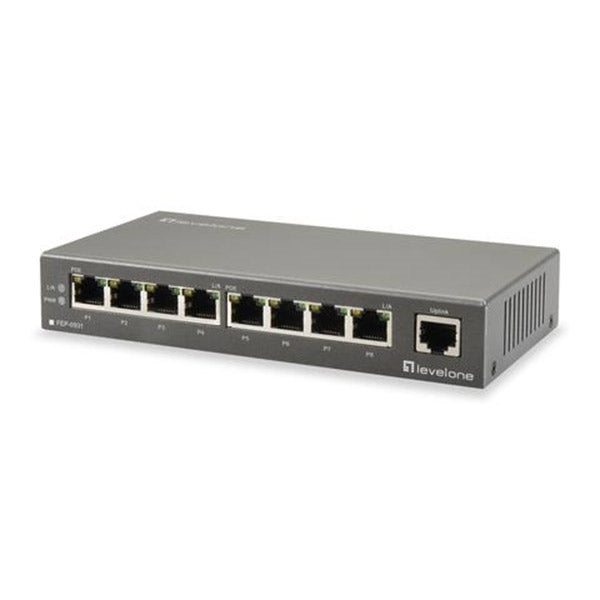 LEVELONE SWITCH 9P FAST ETH POE 802.3AT/AF POE 250M 120W 8 POE OUT