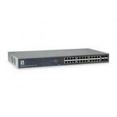 LEVELONE SWITCH 28-PORT FAST ETH POE SWITCH 24 POE OUTPUTS 2 X GB RJ45 2 X GB SF