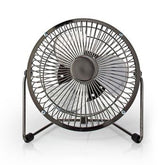 NEDIS TABLE FAN USB POWERED DIAMETER 150 MM 3 W 1-SPEED GUN METAL GRAY