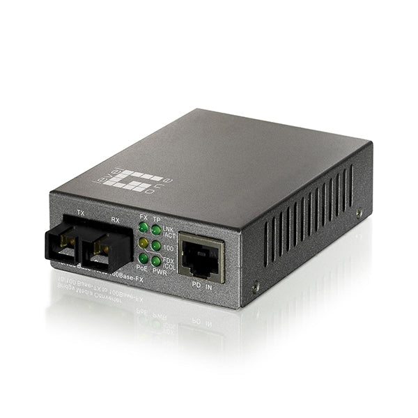 LEVELONE MEDIA CONVERTER POE 100TX TO 100SC MM 2KM