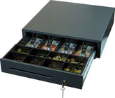 ZONERICH ZQ-330E Black Metal Cash Drawer 4N/8M 300x360x82