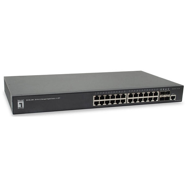 LEVELONE SWITCH 28 PORT L2 MANAGED GIGABIT 4 x SFP