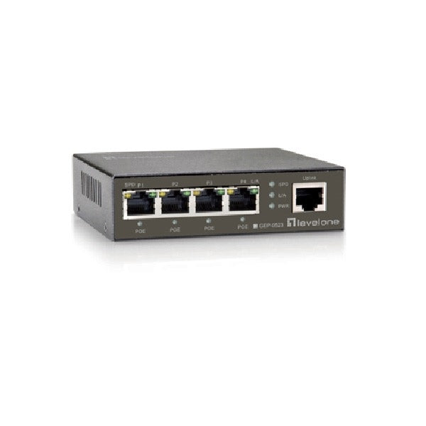 LEVELONE SWITCH 5 PORTGIGA POE / 4POE OUTPUTS 60W