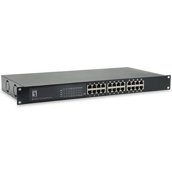 LEVELONE SWITCH 24 PORT GIGABIT POE 802.3AF/AT POE 250W