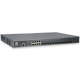 CONMUTADOR LEVELONE 20 PUERTOS L3 MANA 1000 12X10GBE SFP+,8XG RJ45, 2XPOW SUPL