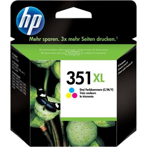 HP 351XL - 14 ml - High Yield - color (cyan, magenta, yellow) - original - ink cartridge - for Deskjet D4268, Officejet J6413, Photosmart C4450, C4470, C4472, C4524, C4585, C5225, C5288