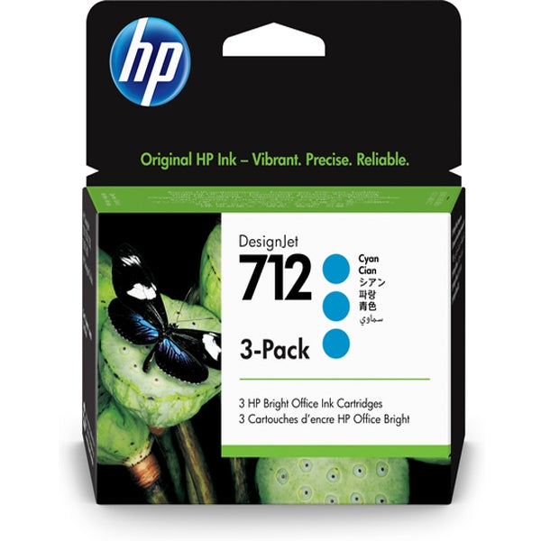 HP CYAN 712 29ML DESIGNJET INK PACKAGE