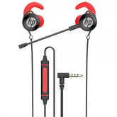 HP EARPHONES ERGO MICRO DESTACAVEL DHE-7004 JACK 3.5 RED-BLACK #PROMO NATAL#