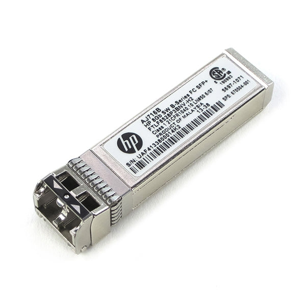 HPE TRANSCEIVER 8GB SHORTWAVE B-SERIES FIBER CHANNEL 1 PACK SFP+