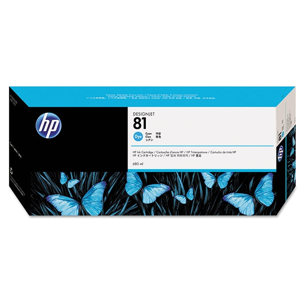 HP INK CARTRIDGE No. 81 CYAN 680ML