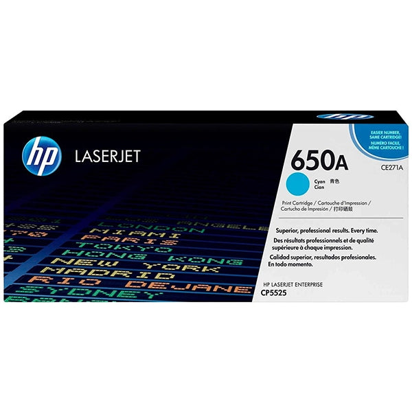 HP CYAN LASERJET TONER 650A