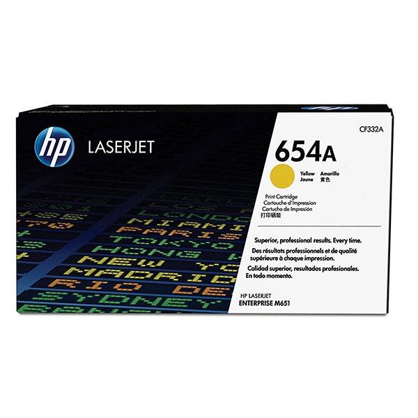 HP YELLOW TONER 654A