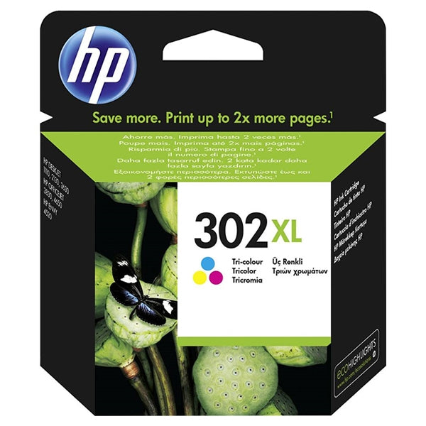 HP HIGH PERFORMANCE TRICOLOR INK 302XL