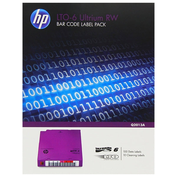 HPE LTO-6 ULTRIUM RW BAR CODE LABEL PACK