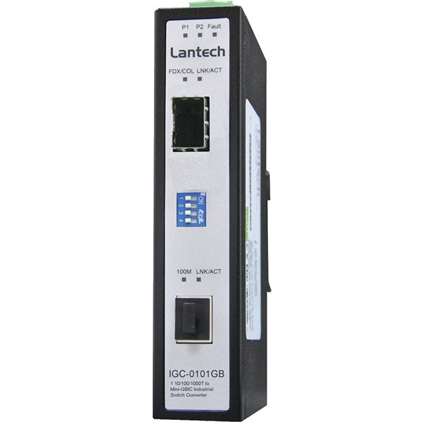 LEVELONE SWITCH RJ45 TO SFP GIGABIT INDUSTRIAL MEDIA CONVERTER, 1 POE OUTPUT