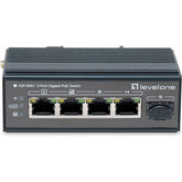 LEVELONE SWITCH 5-PORT GIGABIT PoE INDUSTRIAL DIN-RAIL -30°C TO 65°C