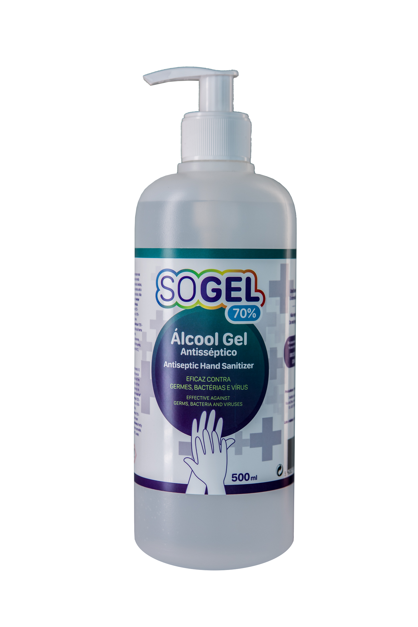 Álcool Gel Antisséptico Sogel 70% 500ml com bomba