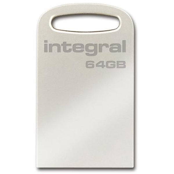 INTEGRAL PEN 64GB USB2.0 DRIVE ARC METAL USB TYPE-A 2.0 SILVER