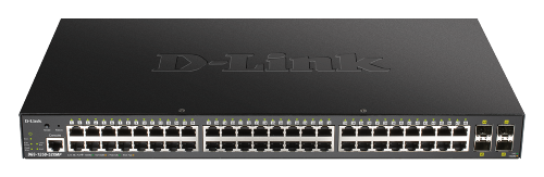 D-Link DGS 1250-52XMP - Switch - L3 Lite - Smart - 48 x 10/100/1000 (PoE) + 4 x 10 Gigabit SFP+ - Rail mountable - PoE (370W)