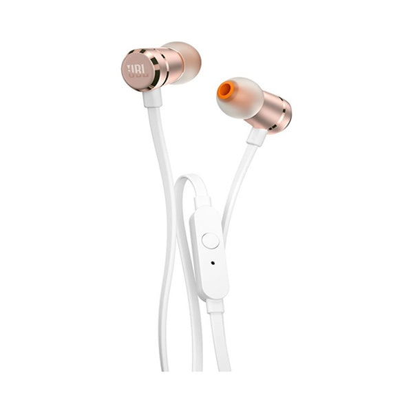 JBL EARPHONES ALUMINUM T290 W/ ROSE GOLD TRANSPORT BAG #PROMO JLB#