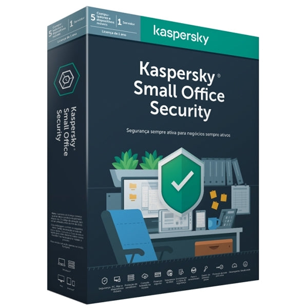 KASPERSKY SMALL OFFICE SECURITY PARA 5 PIEZAS, 1 SERVIDOR DE ARCHIVOS, 5 MÓVILES 1 AÑO AL POR MENOR