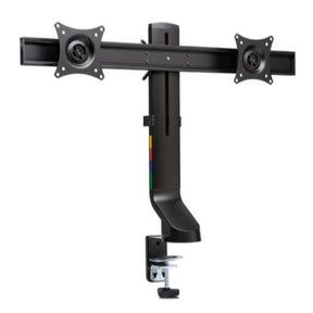 Kensington SmartFit Space-Saving Dual Monitor Arm - Mounting Kit - Tilt &amp; Swivel - for 2 monitors - Black - Screen Size: Up to 27'' - Desktop Computer, C-Clamp, Grommet, Desktop Mountable
