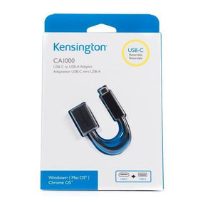 Kensington CA1000 - Adaptador USB - USB (F) a USB-C (M) - USB 3.1 - moldeado - negro -