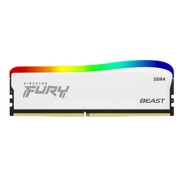 KINGSTON MEM 16GB 3200MT/s DDR4 CL16 DIMM FURY BEAST WHITE RGB SE