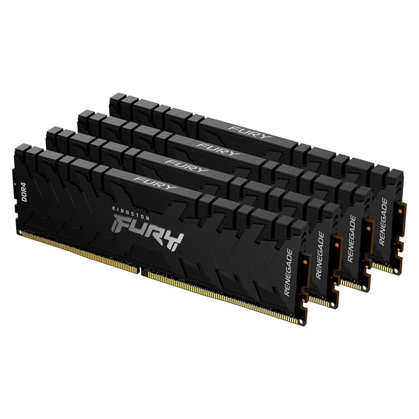 KINGSTON MEM 64GB 3600MHz DDR4 CL16 DIMM (Kit of 4) 1Gx8 FURY RENEGADE BLACK