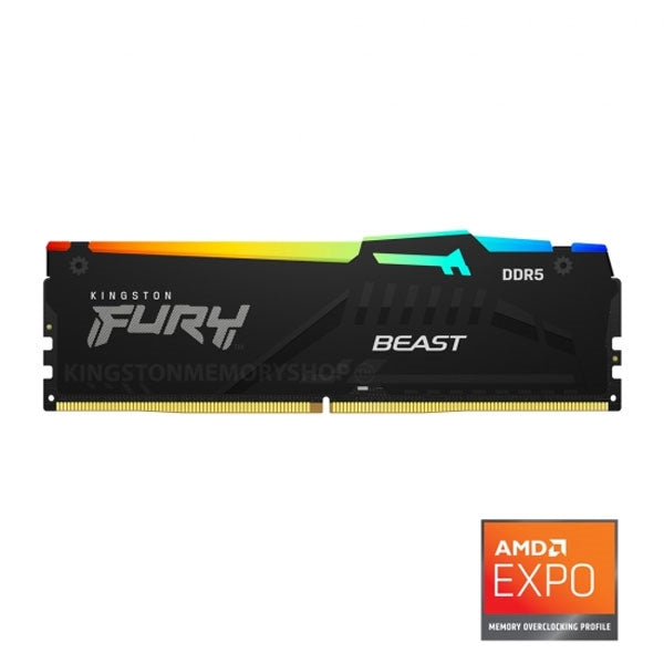 KINGSTON MEM 16GB 5200MT/S DDR5 CL36 DIMM FURY BESTIA RGB