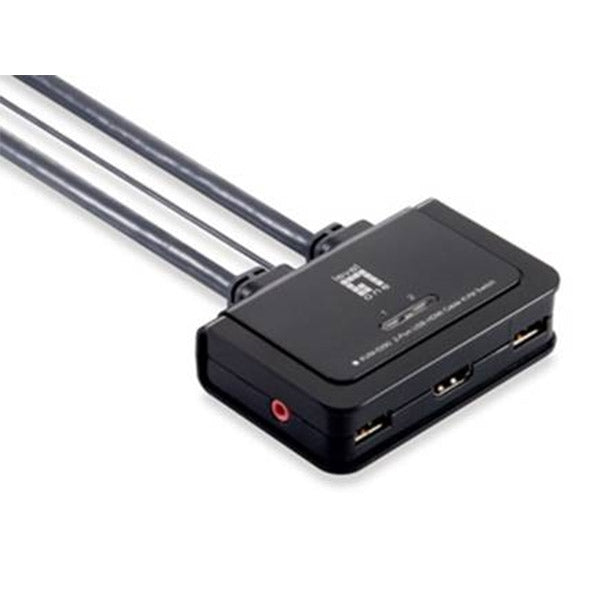 CONMUTADOR KVM LEVELONE HDMI/USB 1xUSUARIO/2xPCS (CABLES INCLUIDOS)