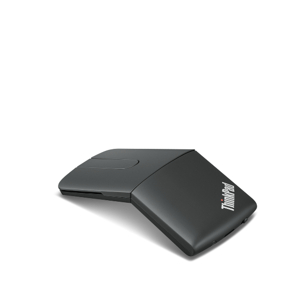 Lenovo ThinkPad X1 Presenter Mouse - Mouse - right- and left-handed - laser - 3 buttons - wireless - 2.4GHz, Bluetooth 5.0 - USB wireless receiver - black - for ThinkCentre M70t Gen 3, M90q Gen 2, ThinkPad E14 Gen 4, T14s Gen 3, Yoga Slim 7 Pro 14