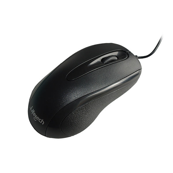 LIFETECH MOUSE BASIC FIT USB OPTICAL WIRED BLACK CABO 2MT