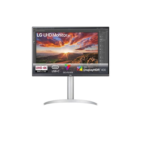 MONITOR LG IPS 27 UHD 4K HDMI DP USB-C ALTAVOCES TIENE PIVOT 27UP850N-W