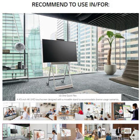 MONITOR LG PROFESIONAL 43 UHD 4K 350CD MULTITOUCH 10 PUNTOS WEBCAM 43HT3WJ