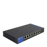 Linksys Business LGS108P - Interruptor - sem gestão - 4 x 10/100/1000 (PoE+) + 4 x 10/100/1000 - desktop, montável na parede - PoE+ (50 W) - AC 100/230 V