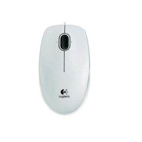 Logitech B100 - Mouse - right- and left-handed - optical - 3 buttons - with cable - USB - white
